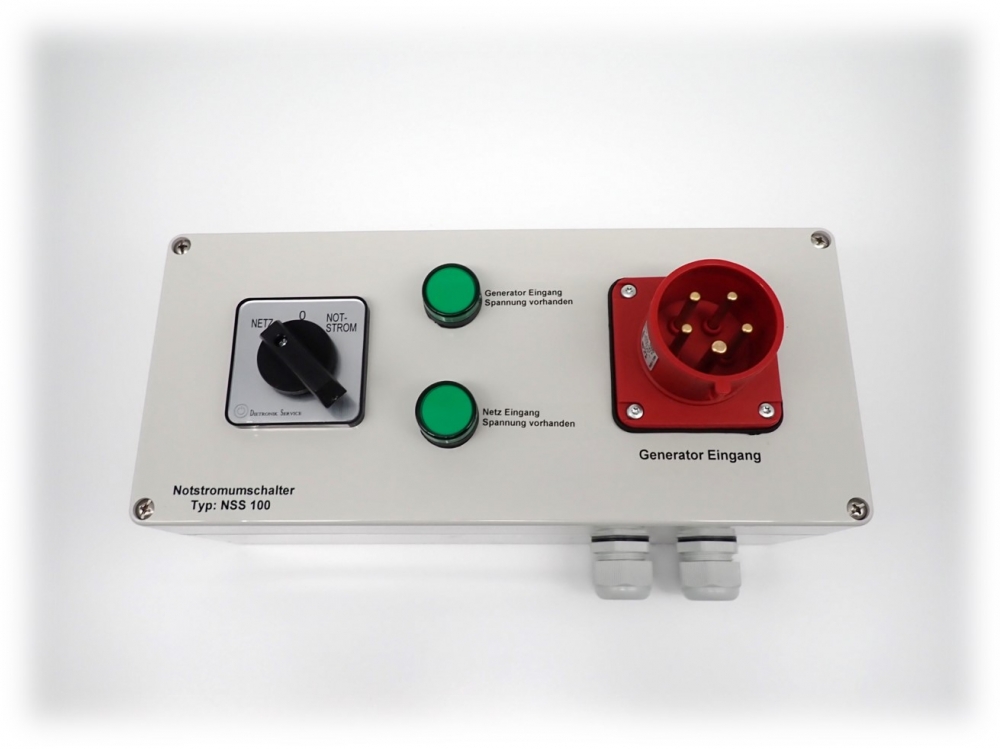 Notstromumschalter / Netzumschalter für Stromaggregat - Dietronik Shop
