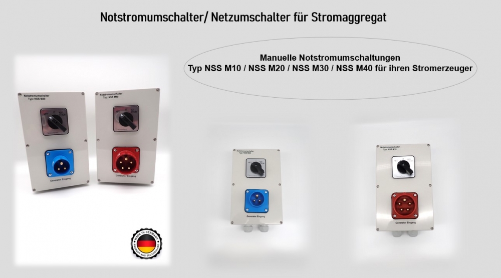 Notstromumschalter / Netzumschalter für Stromaggregat - Dietronik Shop